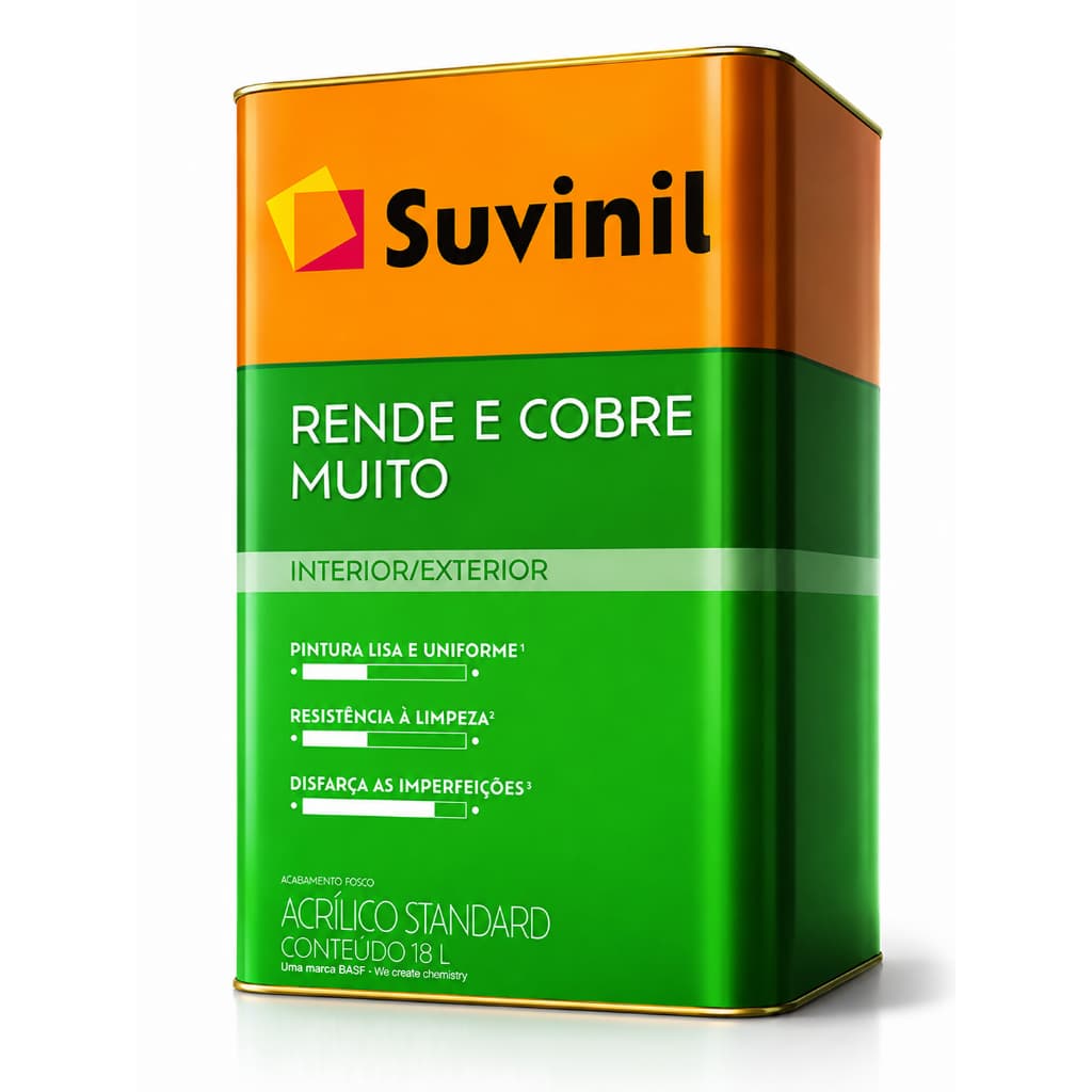 Tinta Rende &amp; Cobre Muito Cores Básicas18L Suvinil