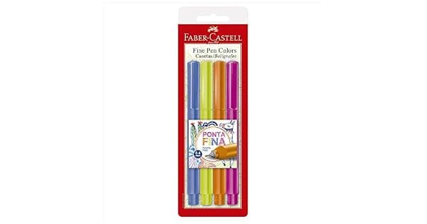 Estojo Fine Pen FaberCastell FPBES2ZF Multicor