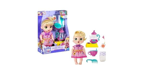 Baby Alive Festinha do Ch LaLa GooGoo boneca loira em plstico brinquedo