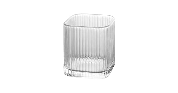 LYOR  Porta Escova de Dente de Vidro Lines 8cm x 8cm x 95cm