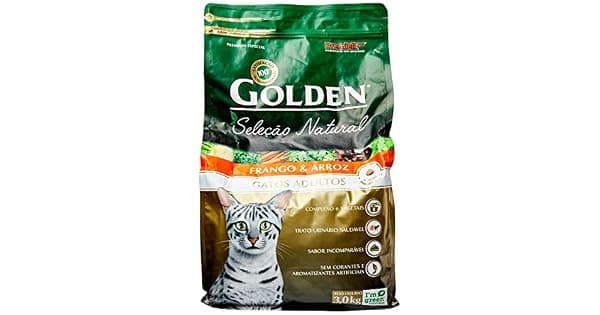 Premier Pet Rao Golden Seleo Natural para Gatos Adultos 3kg Sabor Frango e Arroz