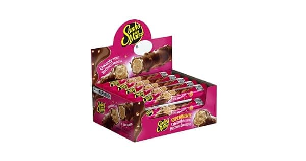 Stick Wafer Recheado Sonho de Valsa Sabor Chocolate  Display com 15 unidades de 25g