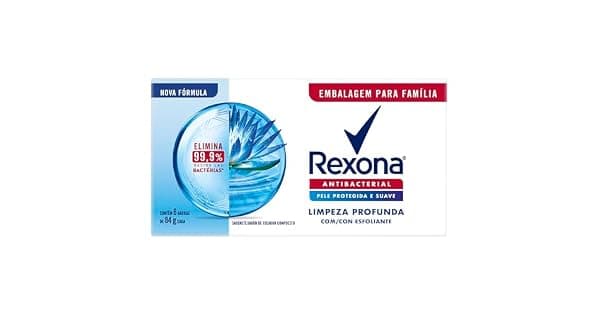 Rexona Pack Sabonete Em Barra Antibacterial Limpeza Profunda Envoltrio 6 Unidades De 84G Cada Leve Mais Pague Menos