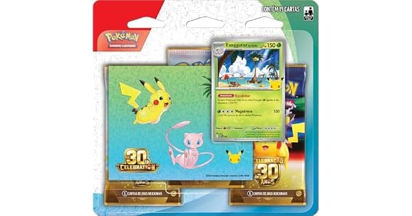 Pokmon TCG Celebrao de 30 anos Blister Triplo com Adesivo Pokmon Exeggutor